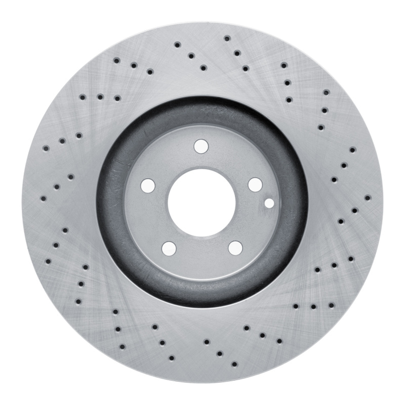 Mercedes-Benz CLK55 AMG Brake Rotor (1) - Front - R1 Concepts - Drilled - `03-`07